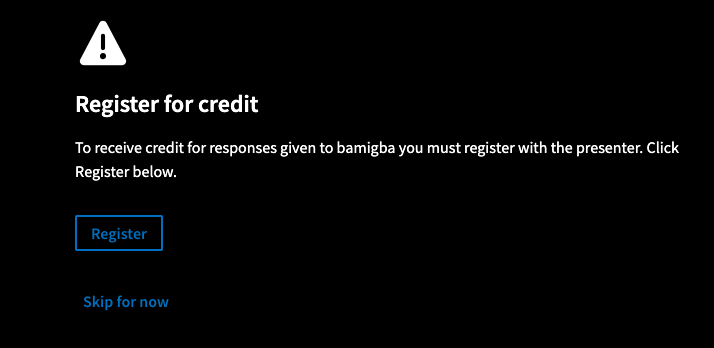 Register for credit - PE